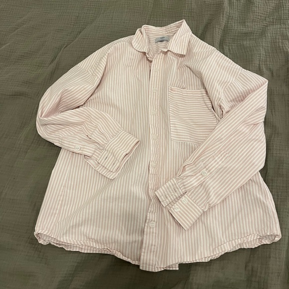 Knix Classic Cotton 2-Piece PJ Set Pink Stripes, Relaxed Fit - Picture 4 of 12